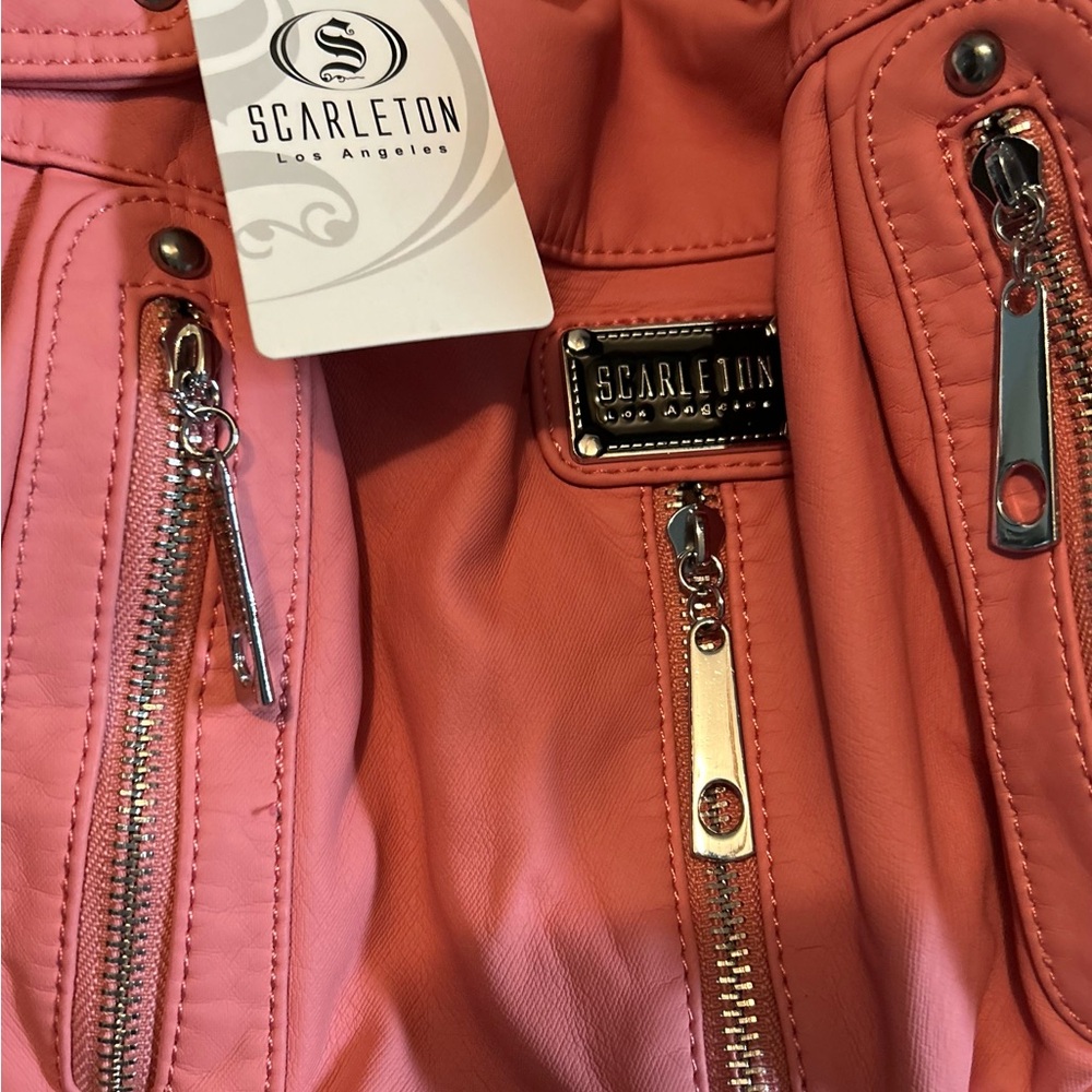 Pink Satchel Shoulder Faux Leather Bag - Picture 2 of 8